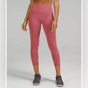 Lululemon Wunder Train HR Tight 23” Pockets Size 4 Brier Rose